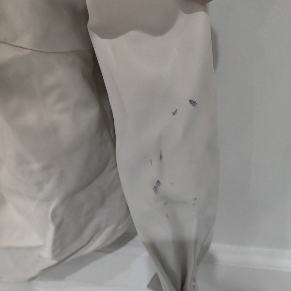 SOILED Lucy Paris Womens Crop Top Faux Leather Square Neck Top Size M $80 2A088 - Picture 3 of 3